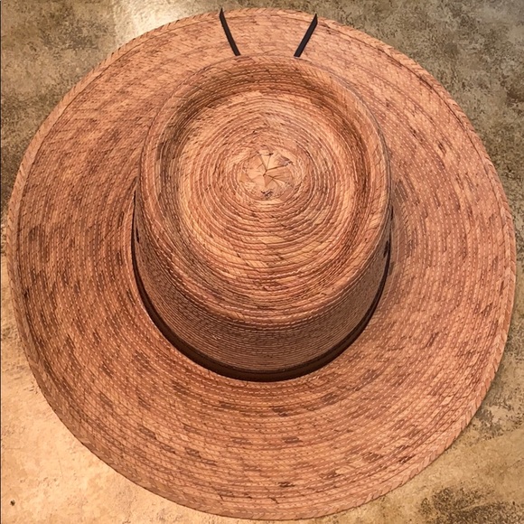 Straw Hat saddleback Palma hat Western hat southwestern cowboy hat Unisex - Picture 4 of 6